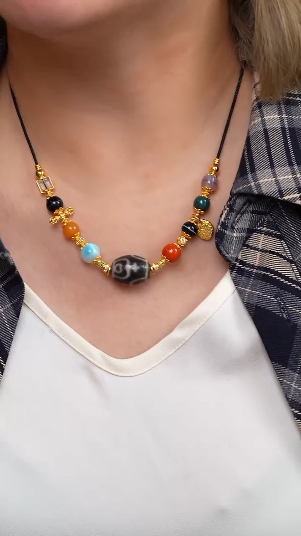 玛瑙/玉髓颈饰未镶嵌宝瓶锁骨链