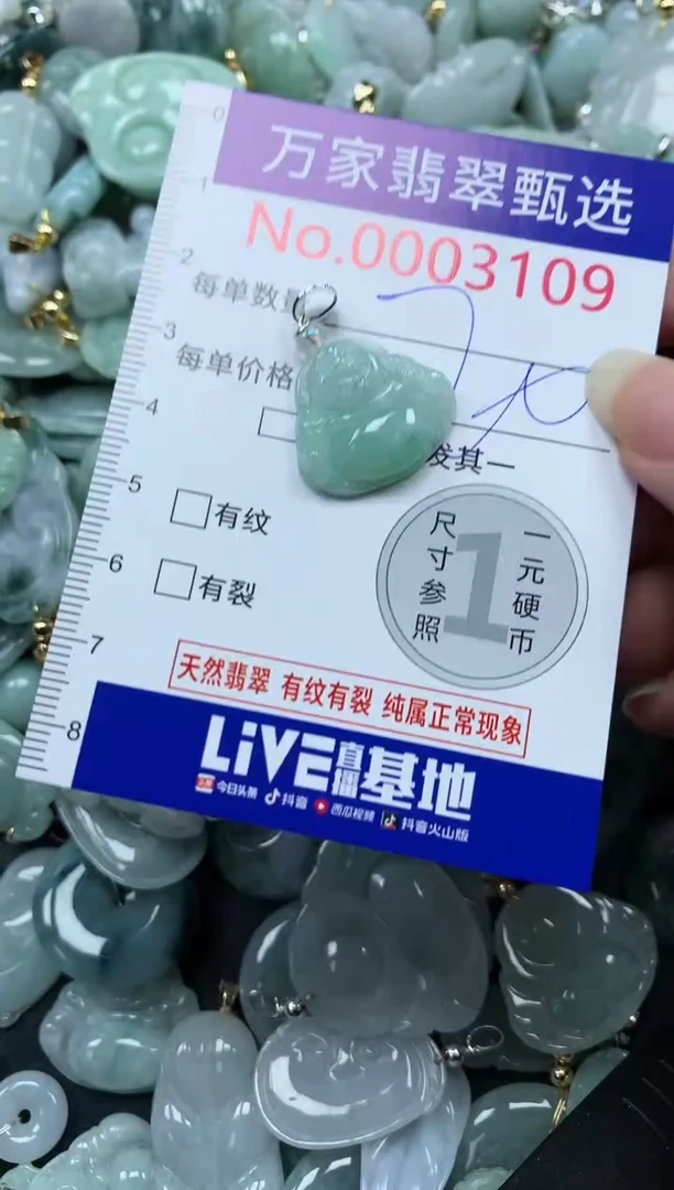 吊坠(不含链)未镶嵌翡翠3109