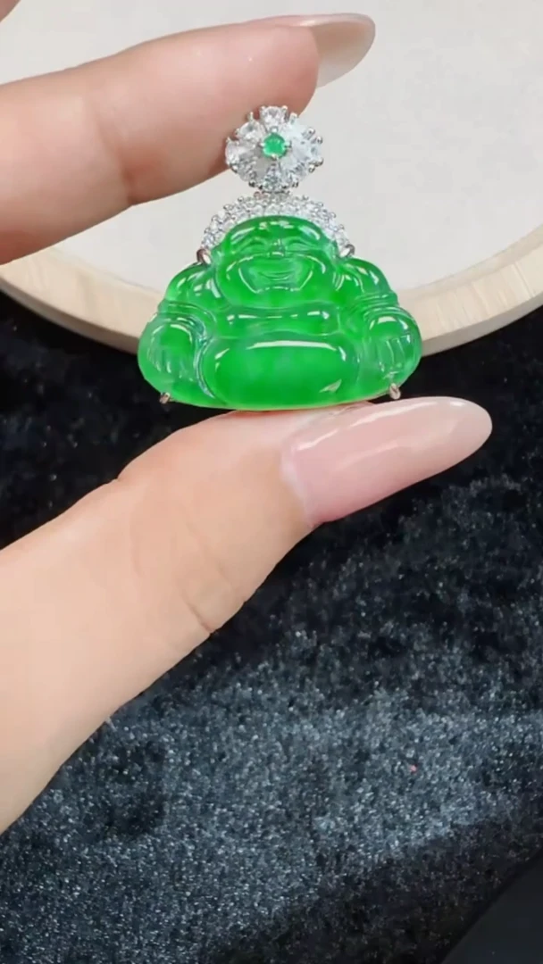定制翡翠未镶嵌翡翠吊坠136