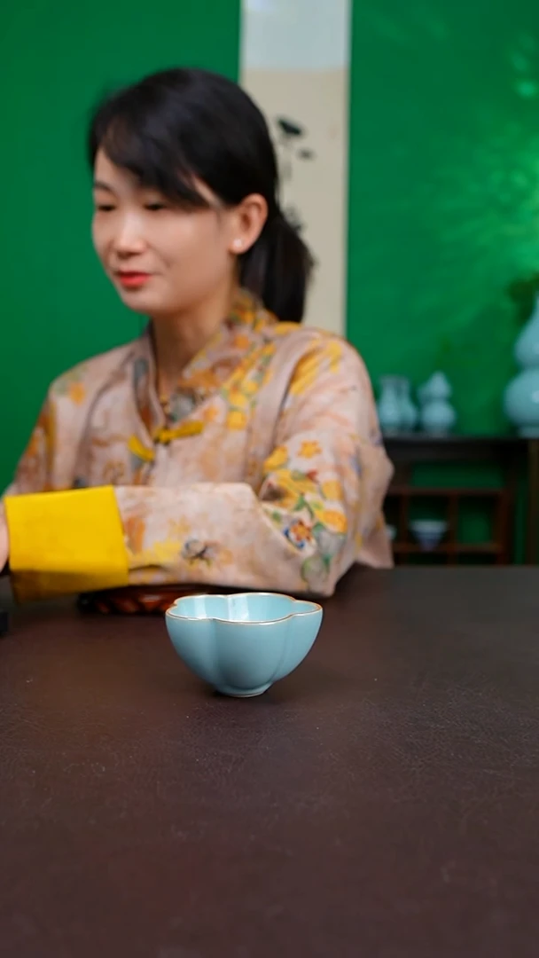 天青大梅花杯不完美 四只 简装
