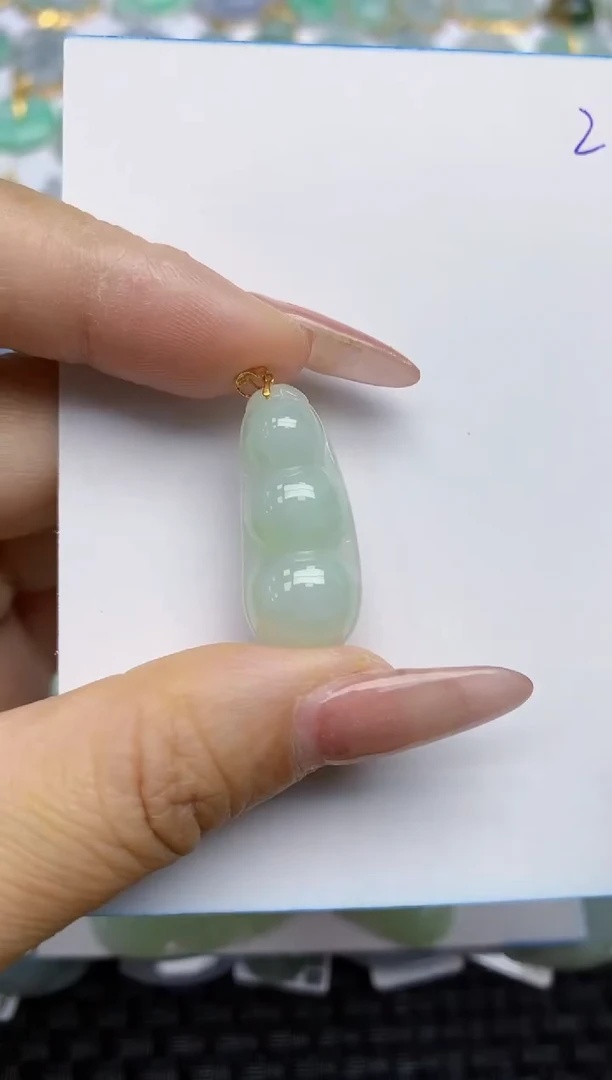 【闪购商品】翡翠颈饰18K金镶嵌天然A货翡翠 2