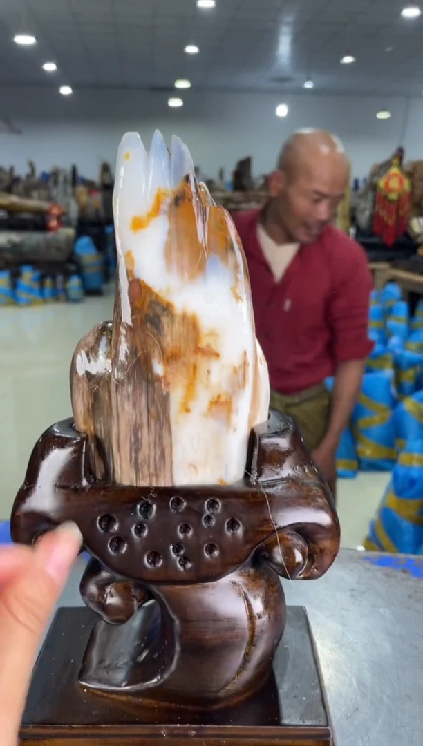 【闪购商品】硅化玉摆件未镶嵌9