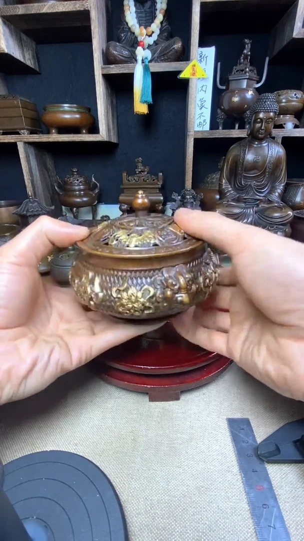 【闪购商品】苏工 普工精品铜 摆件熏香炉/摆件