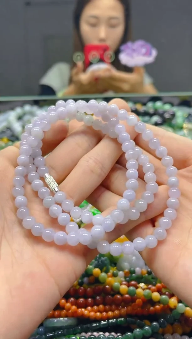 颈饰未镶嵌翡翠5MM/X/翡翠A货，一件也是批发价