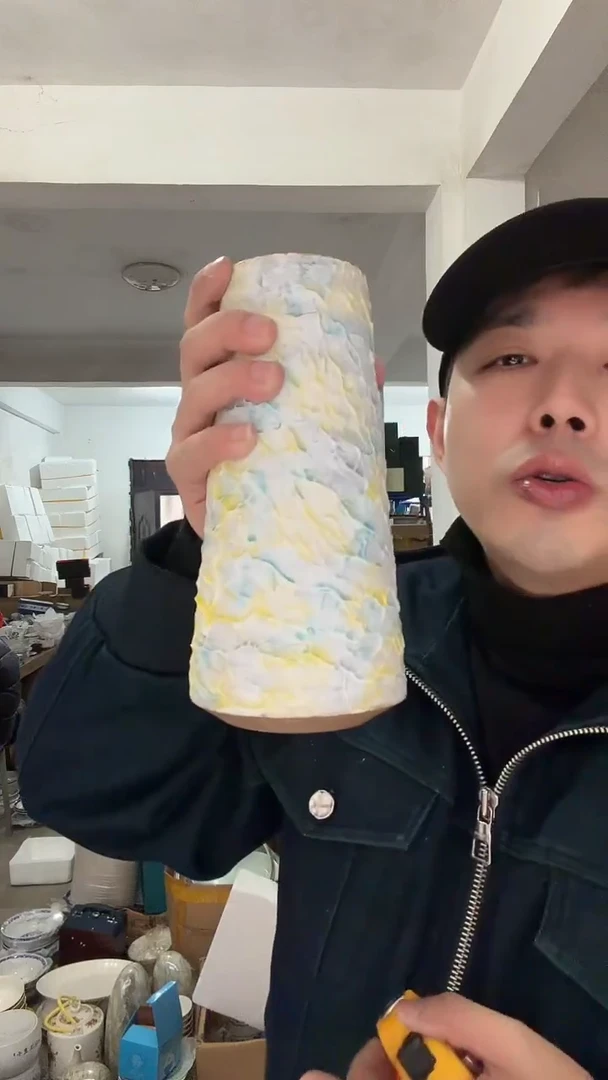 高温陶瓷冰激凌系列手工彩色花瓶