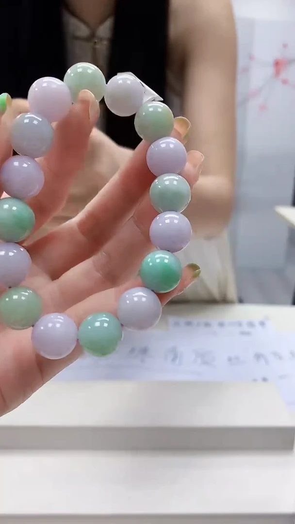 未镶嵌定制翡翠4812ry-毛货手串28