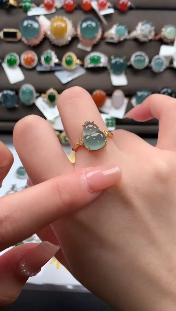 【闪购商品】翡翠戒指银S925镶嵌42141