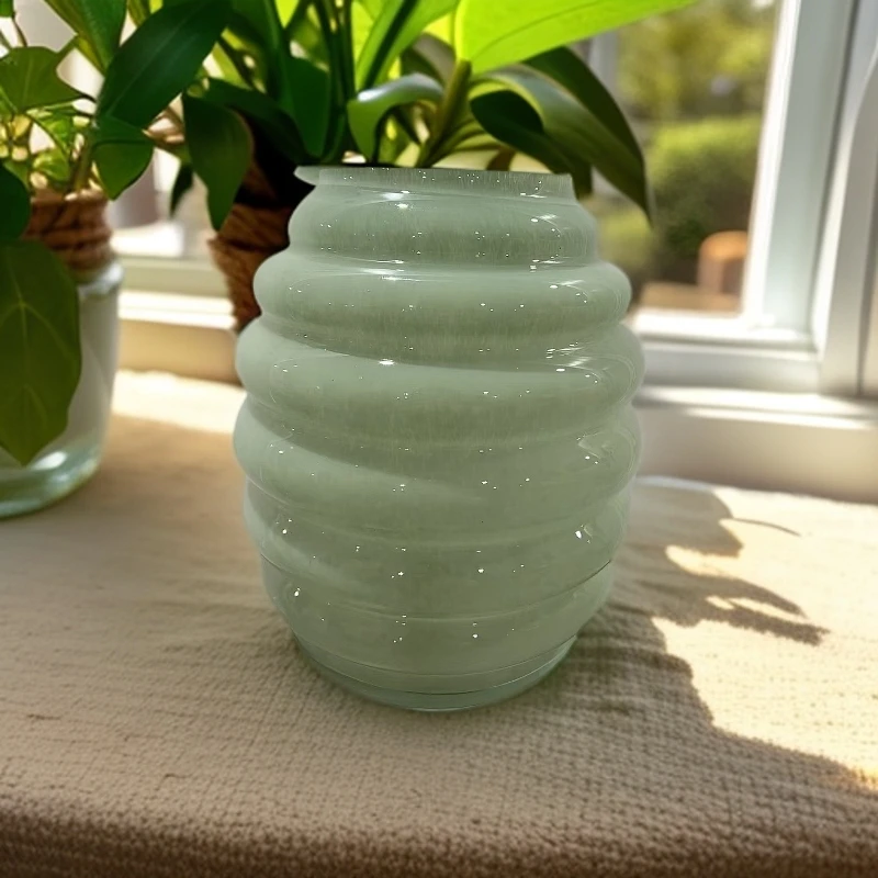 T13-微瑕绿大异形ins花瓶轻奢百搭花瓶-KP-