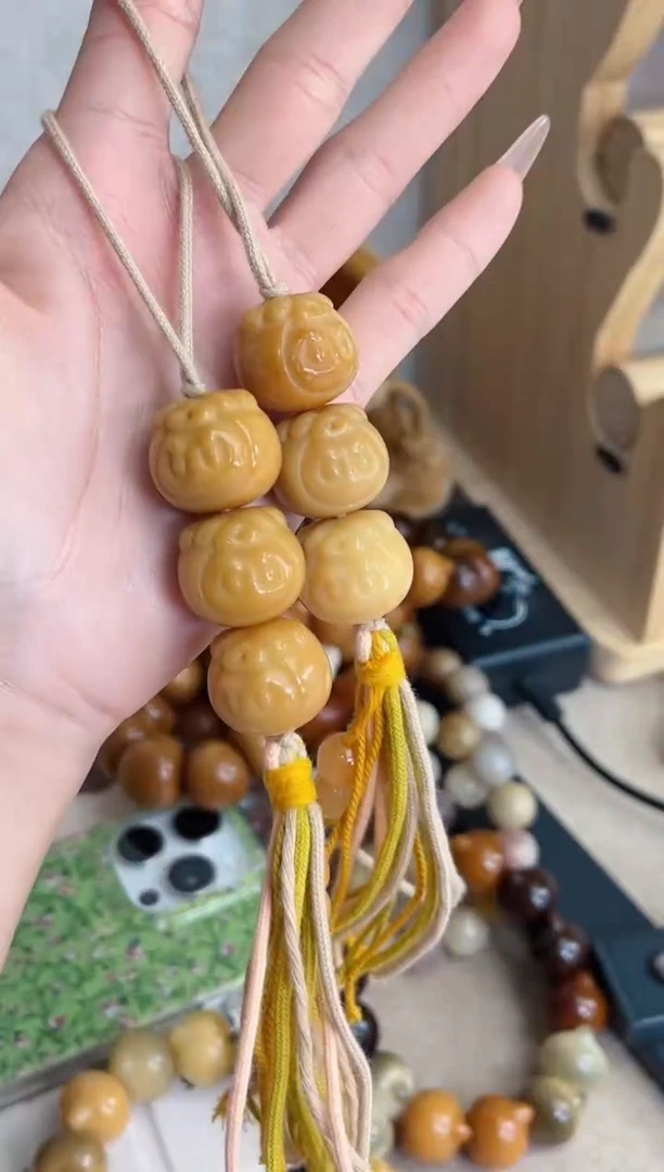 菩提根/象牙果手串干磨拉布布25*18糖葫芦挂件