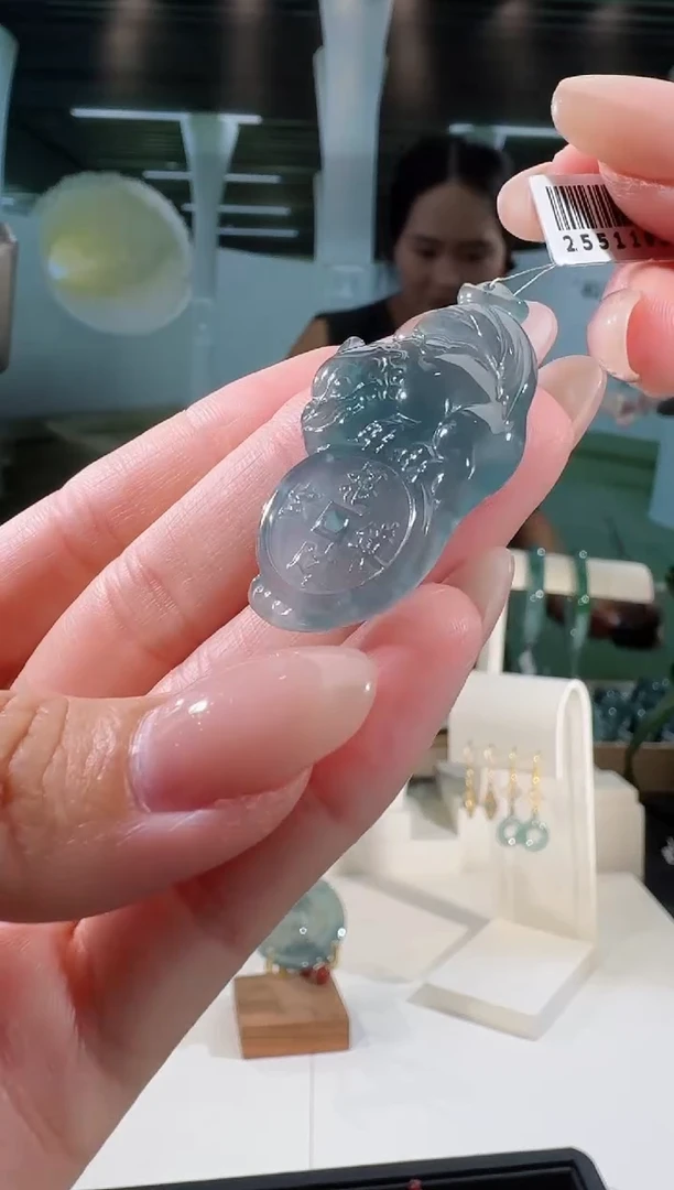 翡翠未镶嵌吊坠(不含链)貔貅