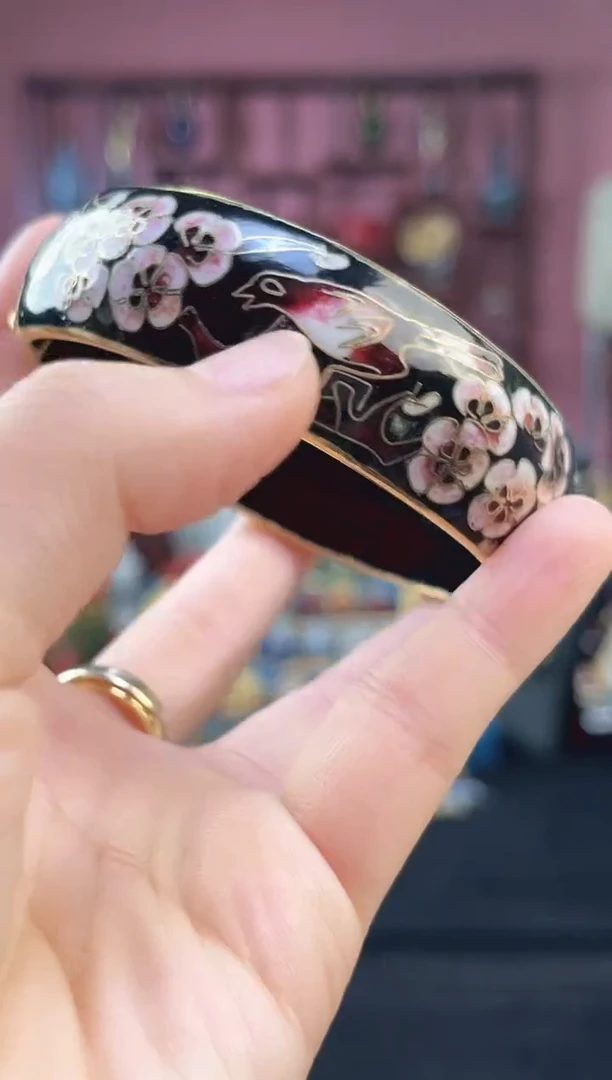 非遗 景泰蓝喜上眉梢开口镯 58-65