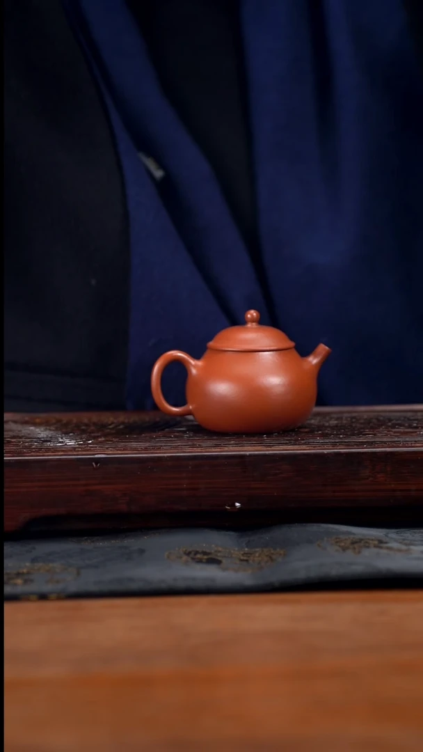 【闪购商品】紫砂茶壶130cc黄龙山原矿朱泥圆珠壶11