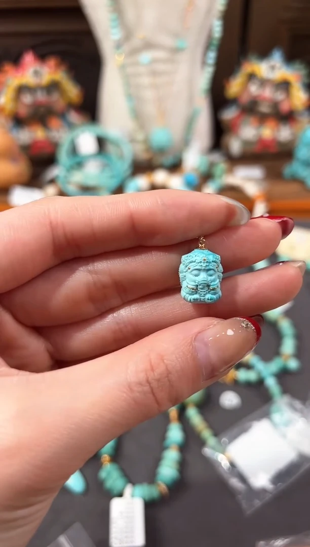 【闪购商品】绿松石提溜18K金镶嵌绿松石提溜