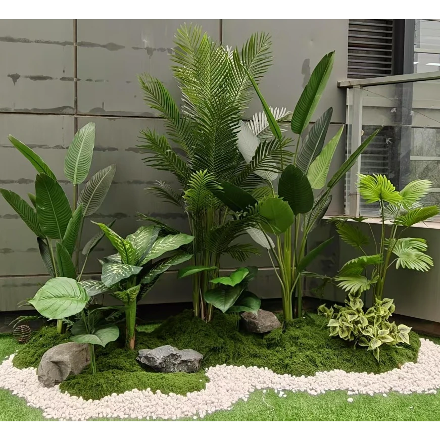 绿植组合用于室内造景办公室橱窗庭院装饰假绿植仿真绿植
