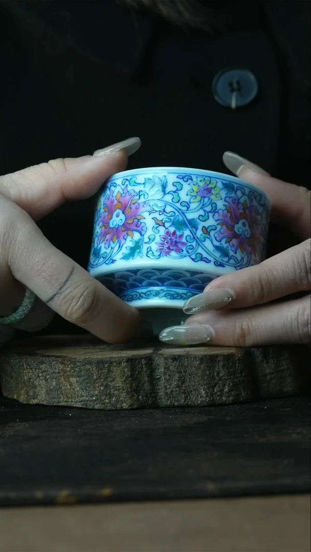 【闪购商品】杯景德镇陶瓷善听斗彩