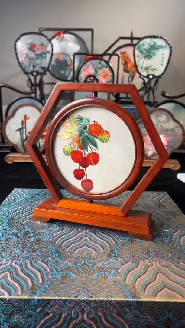 刺绣纯手工非遗苏绣双面绣摆件
