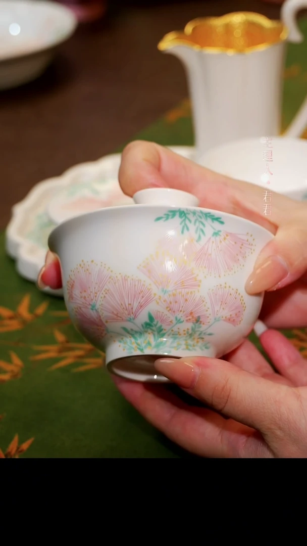 茶杯紫砂【宜景窑珍珠白系列】盖碗2