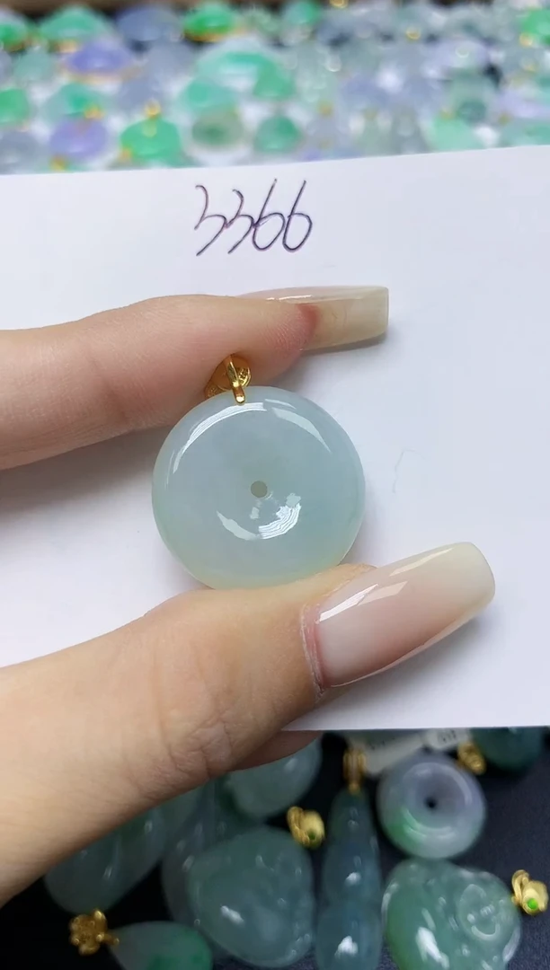 翡翠未镶嵌颈饰天然缅甸翡翠A货