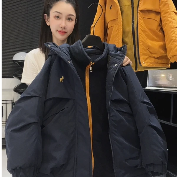 【现货48H】男童冬季夹棉冲锋衣外套2025新款两件套摇粒绒内胆棉衣