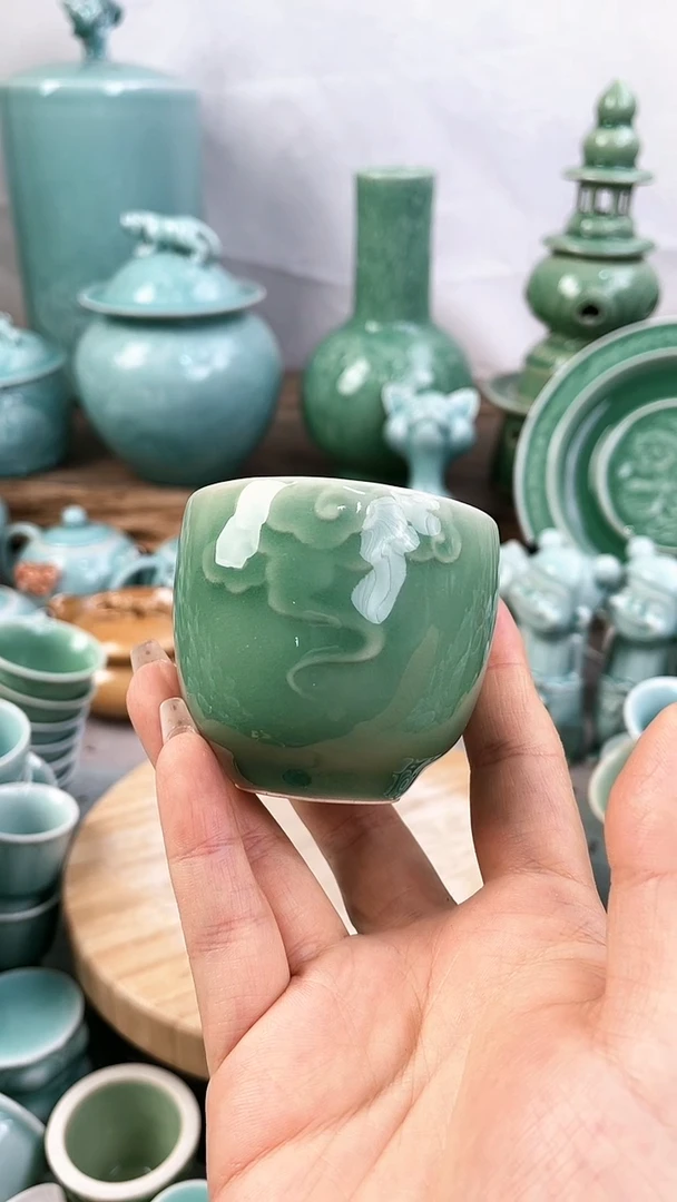 抽奖 特价 微瑕 慧仙青瓷 不退不换