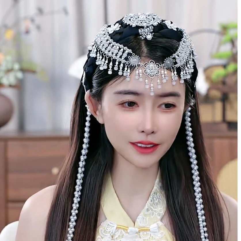 【白婉】现货原创手工重工流苏发饰新中式国风民族风发箍洋气减龄