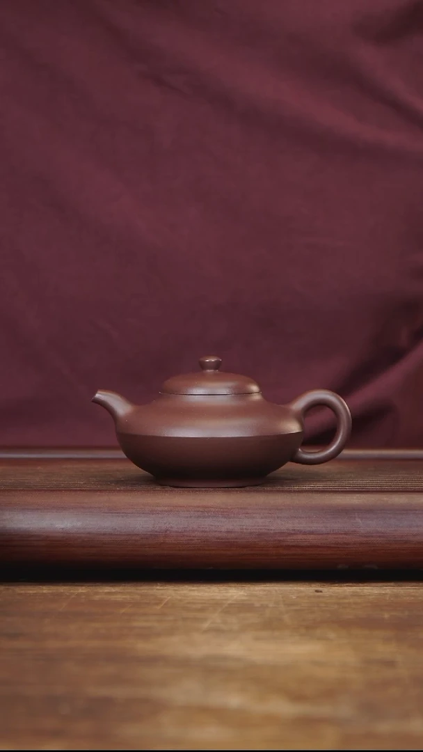 茶壶紫砂150ml合欢 家藏紫泥
