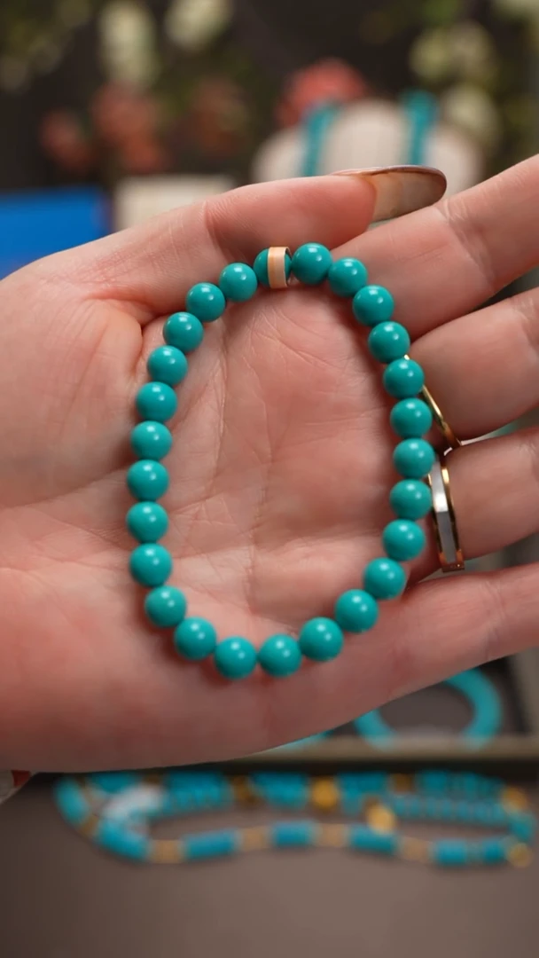 未镶嵌绿松石手链B0309