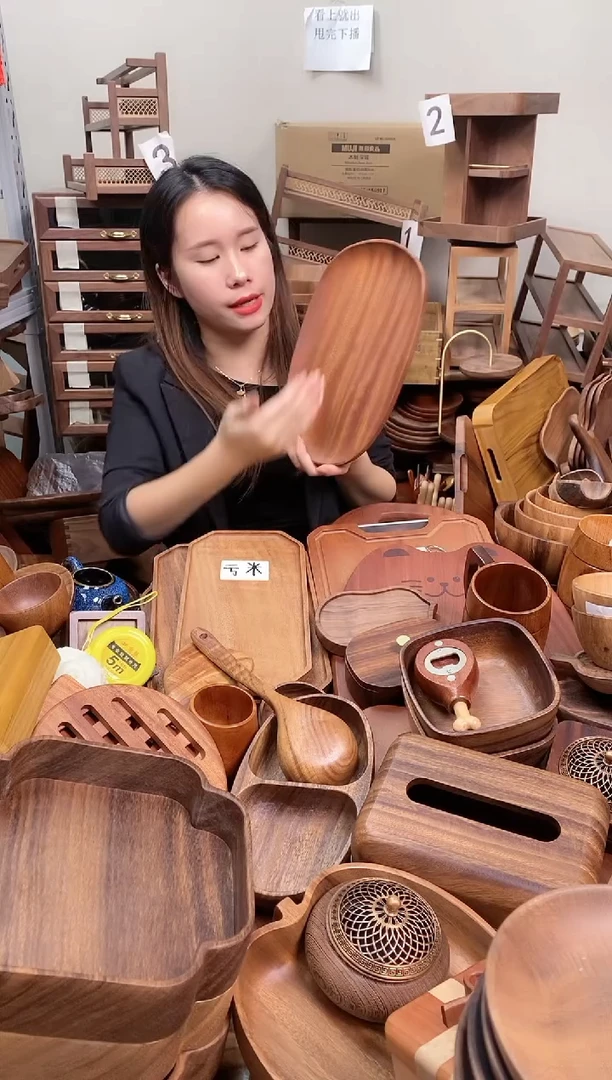 木 乌檀木异形盘30*20*2cm