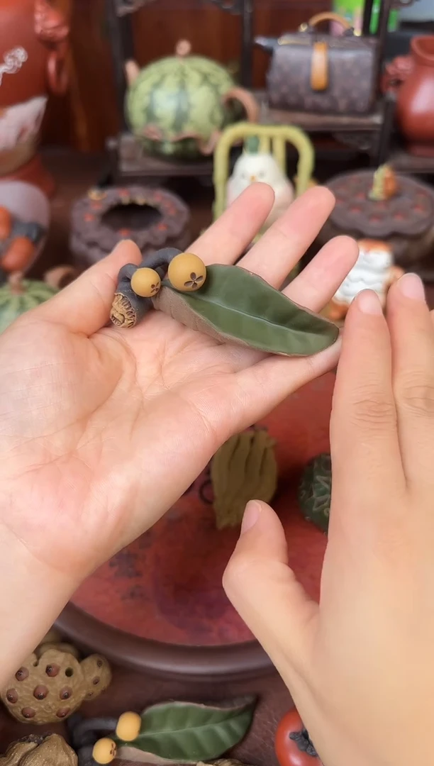 紫砂茶宠紫砂枇杷小