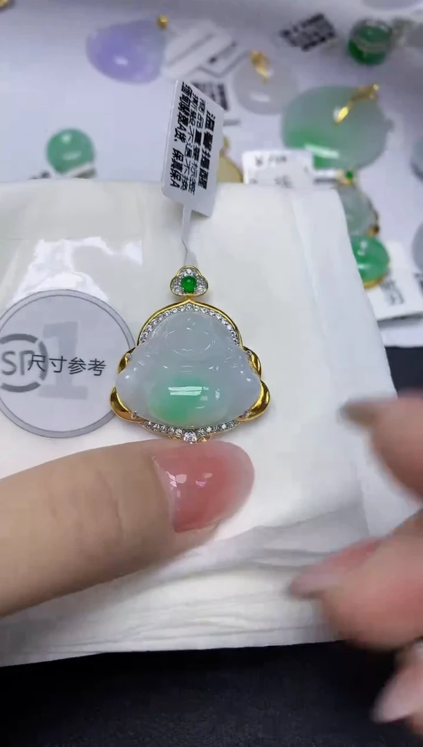 颈饰未镶嵌翡翠天然缅甸翡翠A货多样性发一件