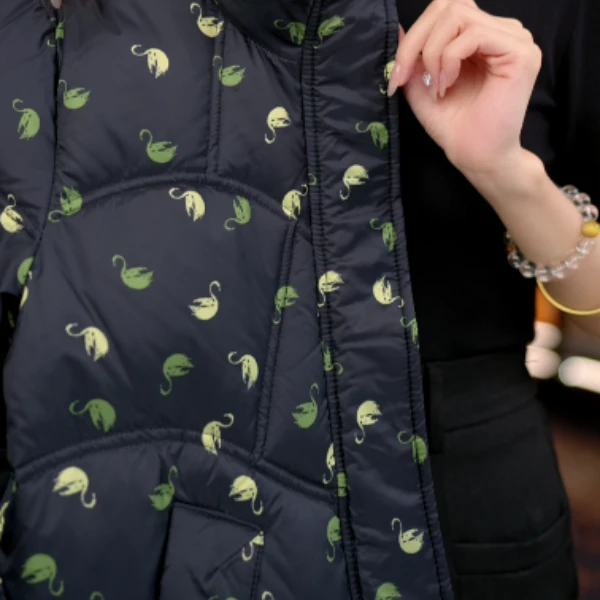 【甄选大朵鸭绒】2025杭州原版正品保暖气质减龄修身羽绒服E-9114