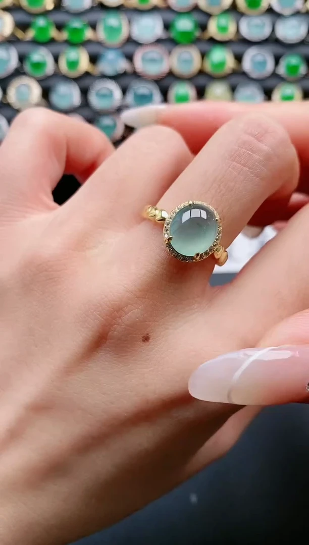 【闪购商品】翡翠戒指银S925镶嵌1111111