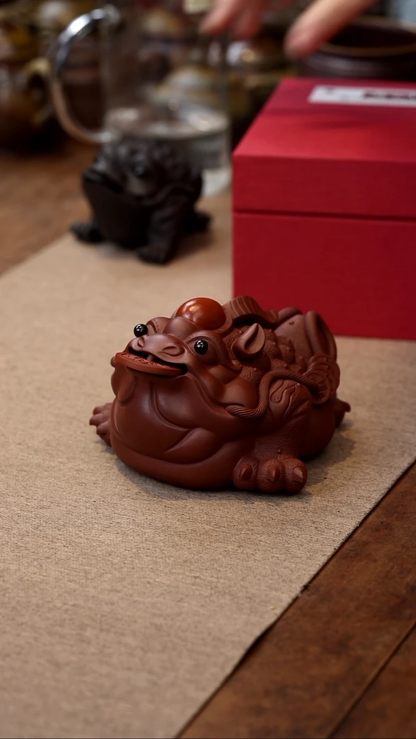 茶壶紫砂 鸿运当头小号金蟾