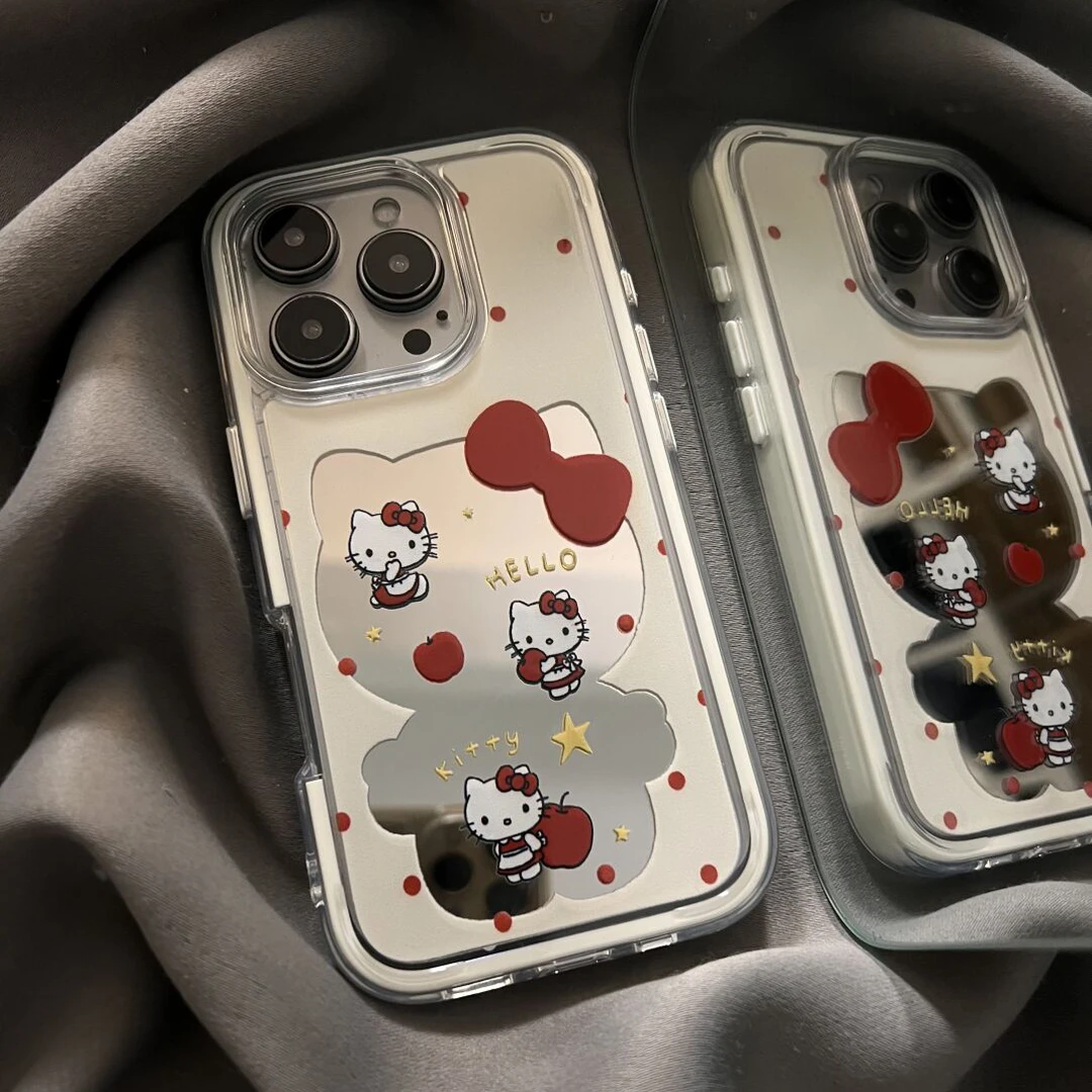 适用苹果17/16二合一凯蒂猫波点壳小米15/14pro新款华为Mate70软