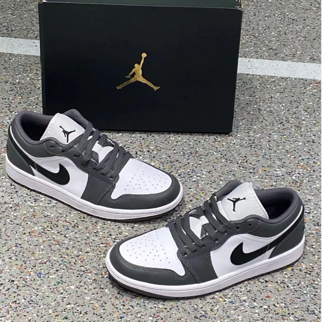 Air Jordan 1 AJ1低帮灰色男款复古休闲板鞋运动篮球鞋官方正品