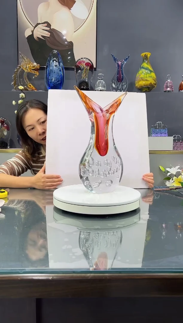 手工艺品琉璃 水晶琉璃花瓶1个