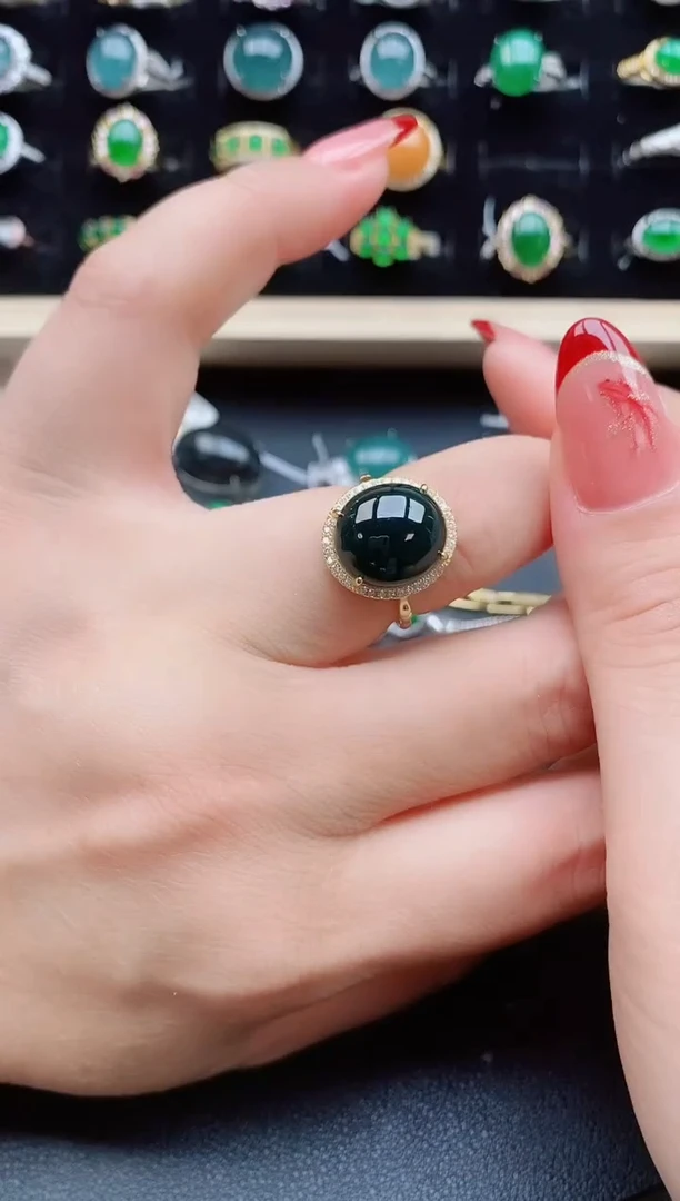 【闪购商品】翡翠戒指银S925镶嵌12121