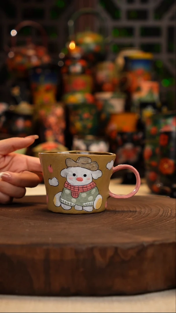 油画   釉下彩    杯子