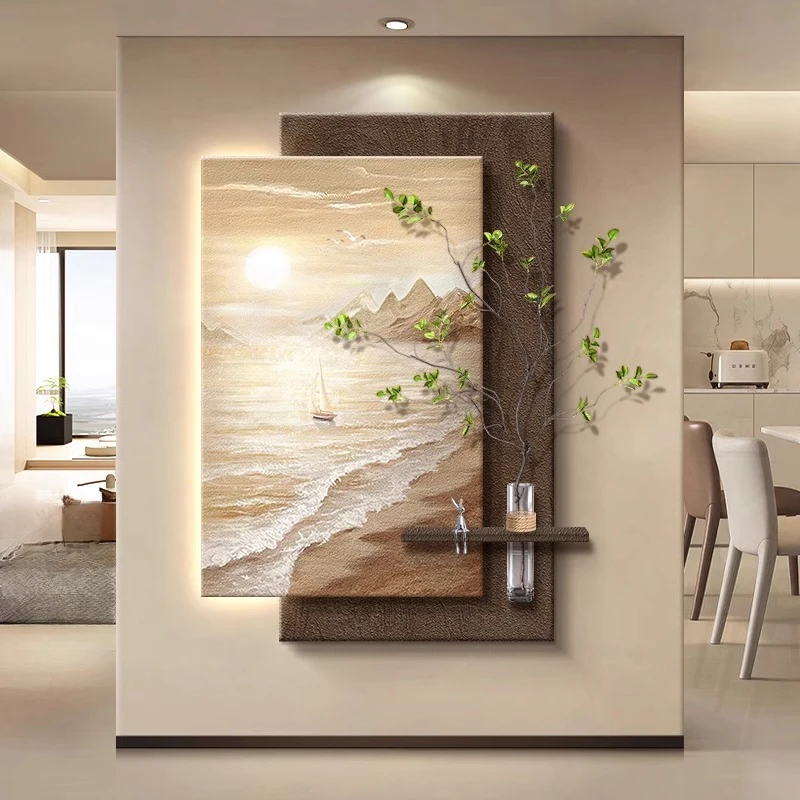 玄关装饰画客厅走廊过道高级感水培客厅玄关画挂画背景墙侘寂风