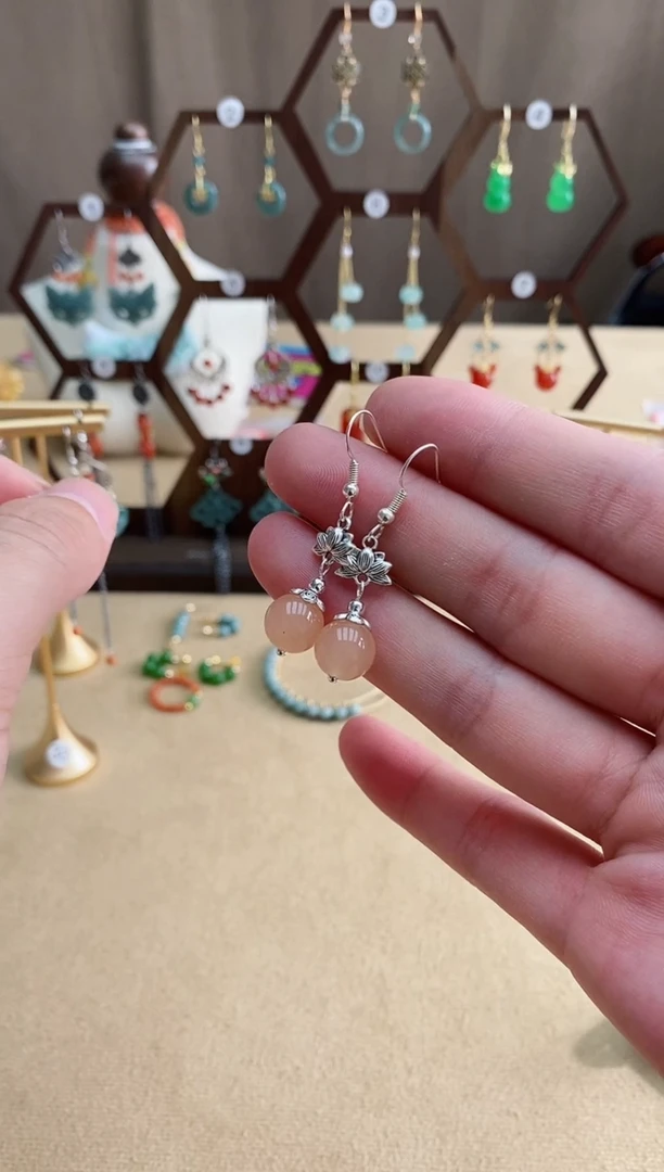 未镶嵌耳钉玛瑙/玉髓4