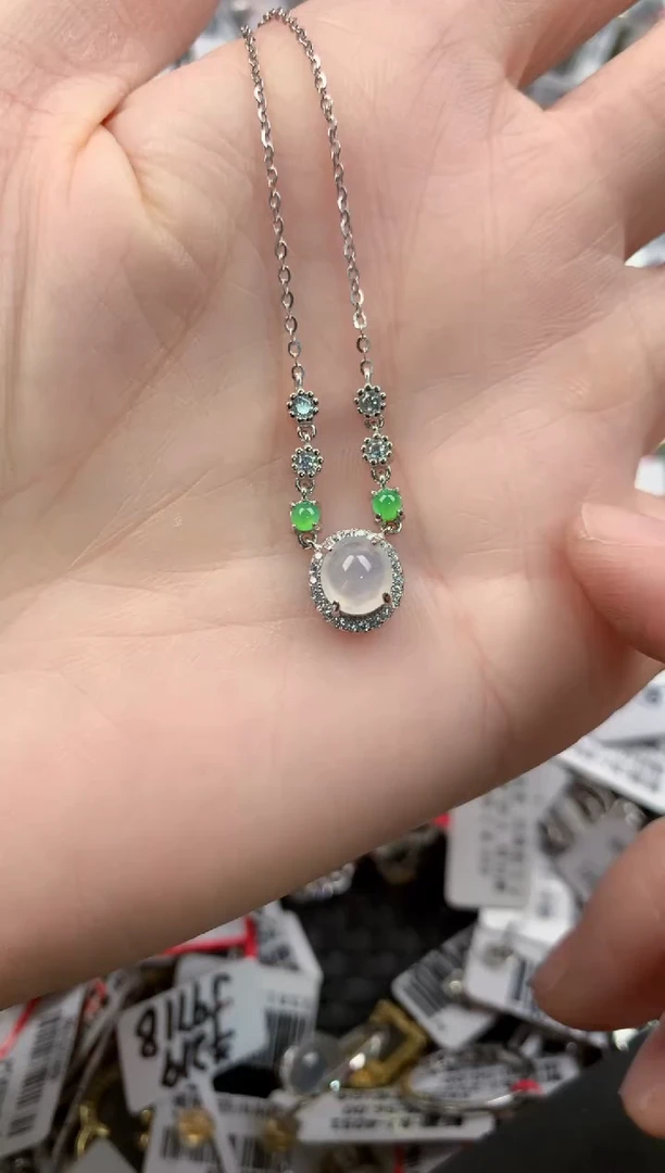 银S925镶嵌戒指翡翠555-----7