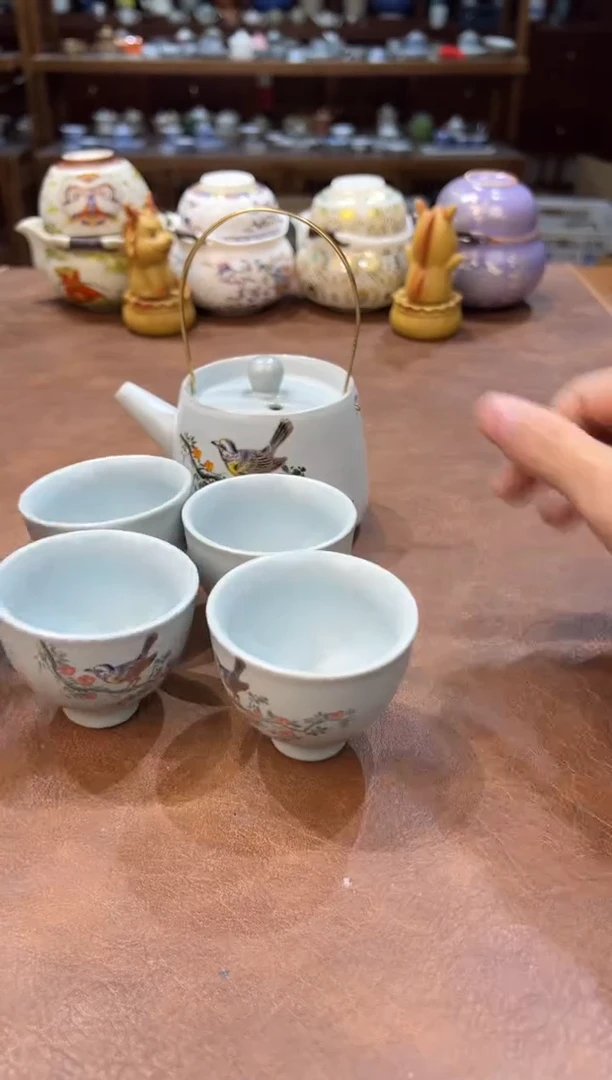 真的很便宜超好看会开片的旅行茶具