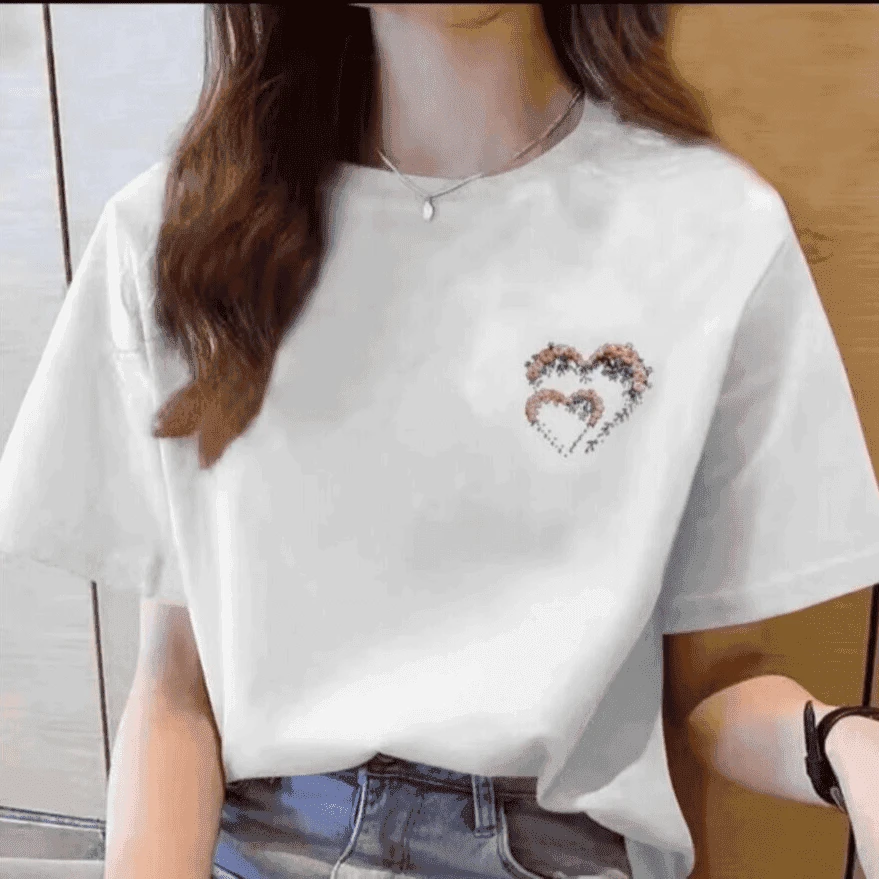 【100%纯棉】夏季上新女款女士时尚百搭潮流短袖t恤圆领显瘦半袖