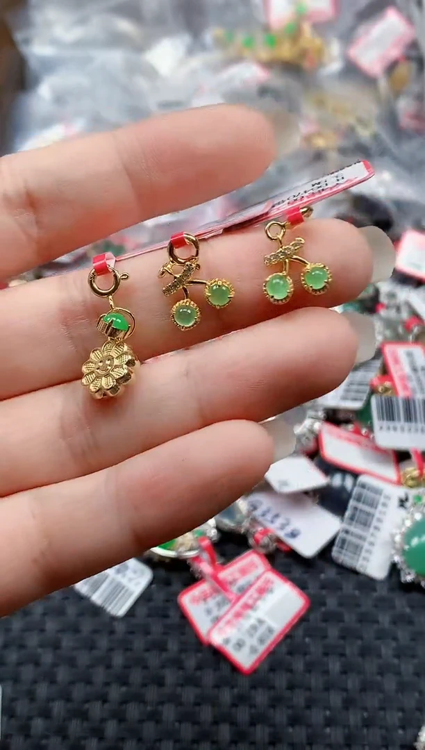 银S925镶嵌戒指翡翠天然A货缅甸翡翠