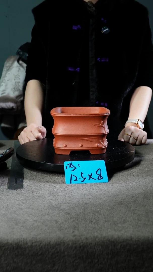 宜兴紫砂小花盆盆