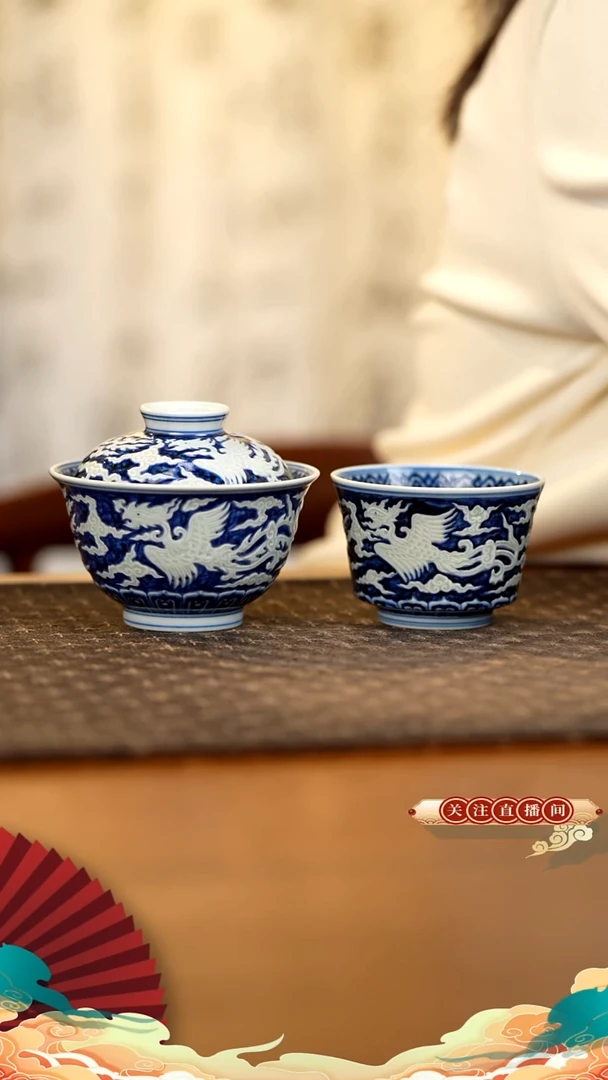 舜瓷 半刀泥凤凰两件套