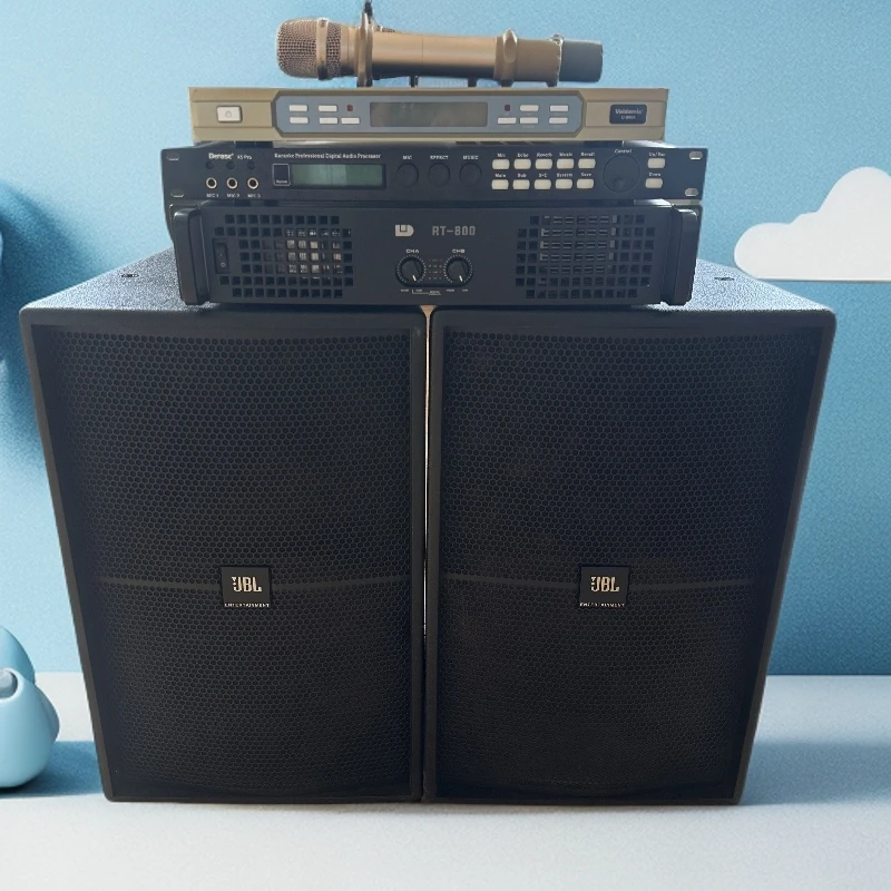 8新  不包邮JBL进口12寸专业音响四件套2012家庭K歌二手音响套装