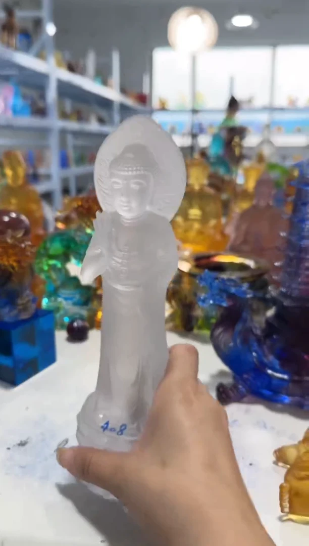 手工艺品琉璃白色药师  微瑕作品  不退不换  介意勿拍