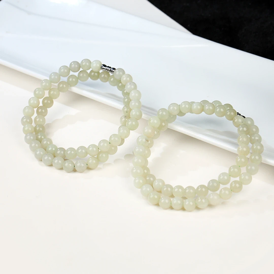 【麦子家族年终大促】天然和田玉项链卡7-8多样性发1 XL328-1