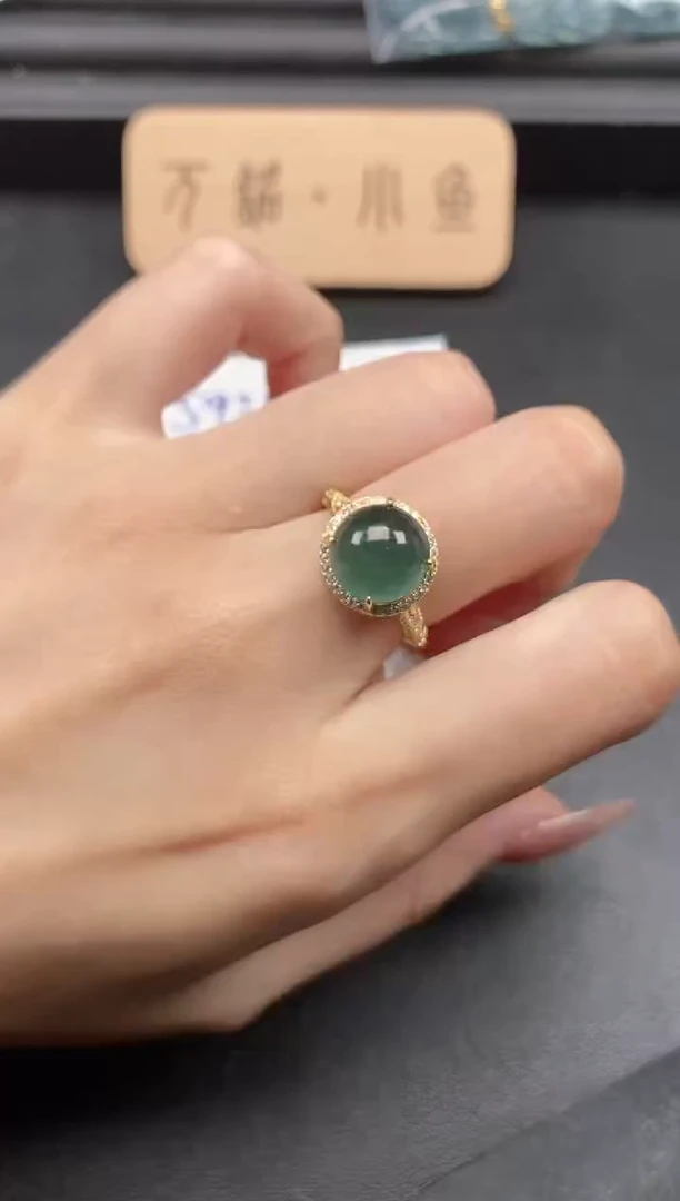 银S925镶嵌戒指翡翠51511